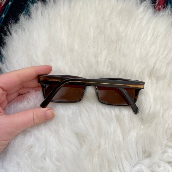 Warby Parker prescription lens sunglasses Felion Brown Rectangle FRAMES ONLY - Picture 2 of 8
